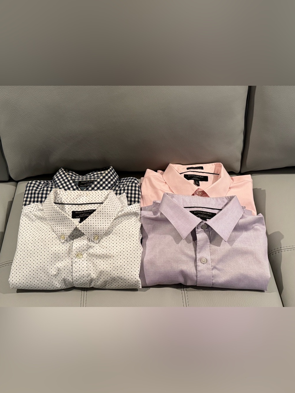 Banana Republic Men's 4-Pack Non-Iron Slim Fit Dress Shirt